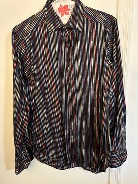 Robert Graham Long-Sleeve Stripe Dress Shirt
